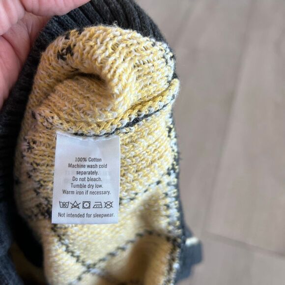 Janie and Jack Baby Girls Windowpane Belted Sweater Gray size 5 - Picture 7 of 7